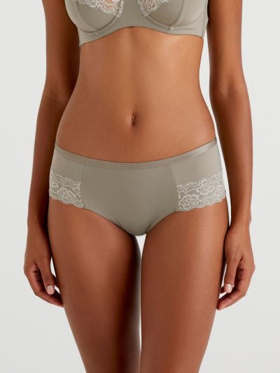 Women's Benetton High-waisted Culotte Lace Knickers Grey | NZ761581