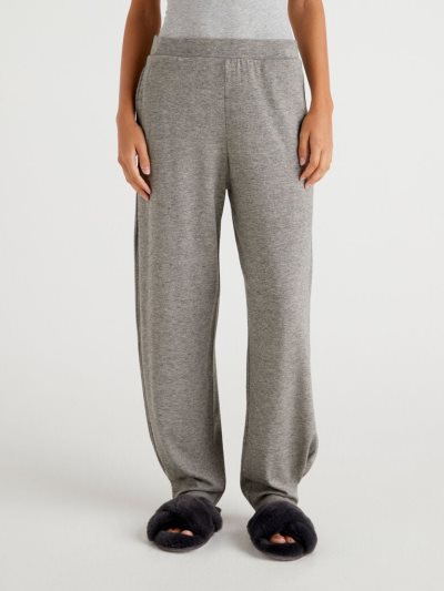 Women's Benetton High-waisted Marl Trousers Grey | NZ774227