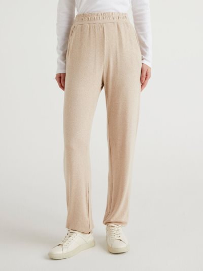 Women's Benetton Lightweight Sweatpants Beige | NZ055866