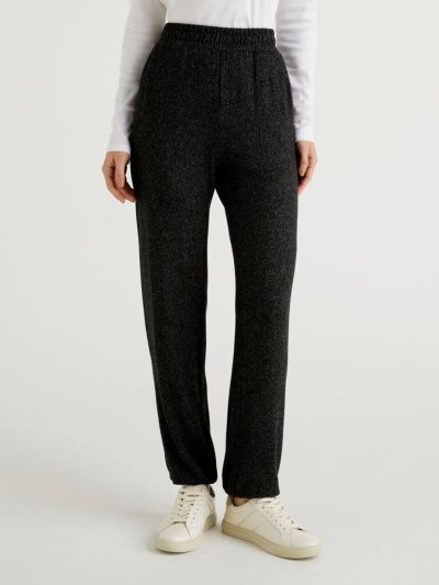 Women's Benetton Lightweight Sweatpants Black | NZ472905