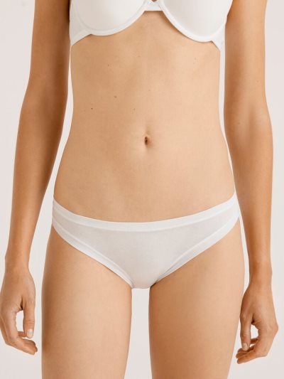 Women's Benetton Low Rise Super Stretch Organic Cotton Knickers White | NZ807216