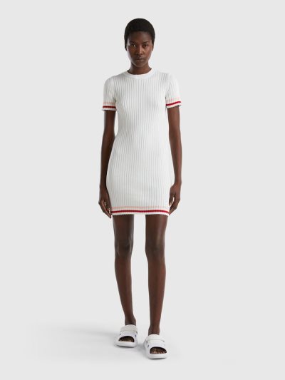 Women's Benetton Mini Dress Cream White | NZ701796