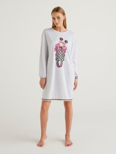 Women's Benetton Nightshirt Gorjuss Print Nightshirts Light Grey | NZ496130