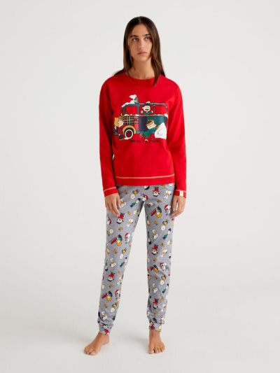 Women's Benetton Peanuts Christmas Matching Sets Red | NZ247295