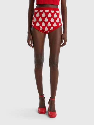 Women's Benetton Pear Pattern Culottes Red | NZ037770