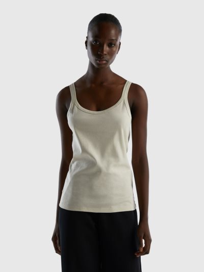 Women's Benetton Pure Cotton Tanks Beige | NZ030352