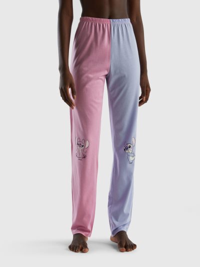 Women's Benetton Stitch & Angel Warm Cotton Trousers Mauve | NZ169712