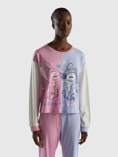Women's Benetton Stitch & Angel Warm Cotton Matching Sets Mauve | NZ360098