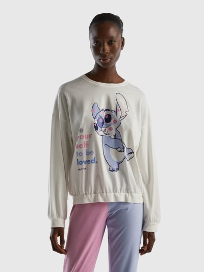 Women's Benetton Stitch Warm Cotton Matching Sets Creamy White | NZ371856