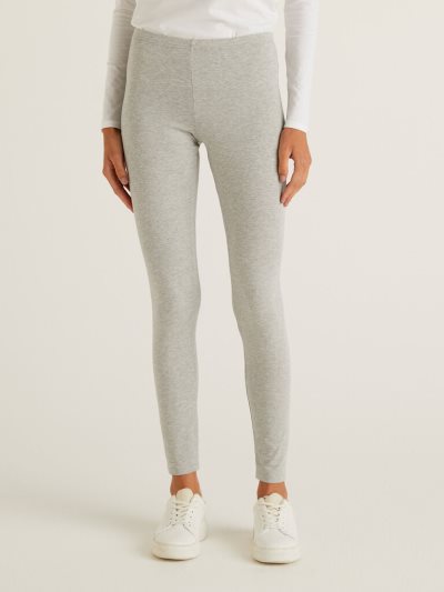 Women's Benetton Stretch Cotton Leggings Grey | NZ574274