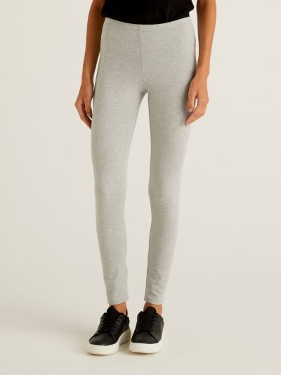 Women's Benetton Stretch Leggings Light Grey | NZ451994