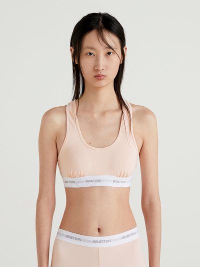 Women's Benetton Stretch Organic Cotton Bras Pink | NZ594671