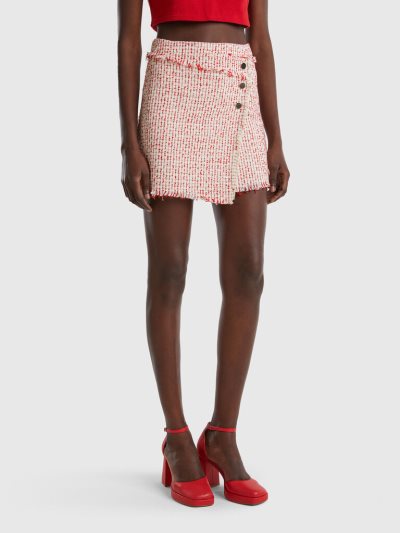 Women's Benetton Tweed Mini Skirts Red | NZ254505