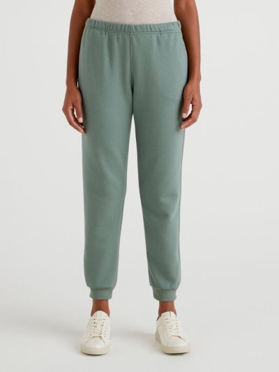 Women's Benetton Warm Logo Sweatpants Military Green | NZ149492